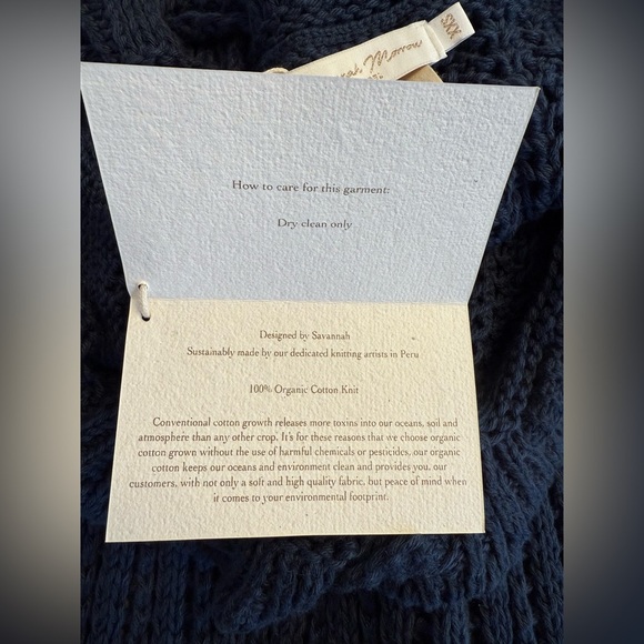 NWT Savannah Morrow Oak Organic Knitted Cotton Pant in Indigo Blue Size XXS - Picture 6 of 14